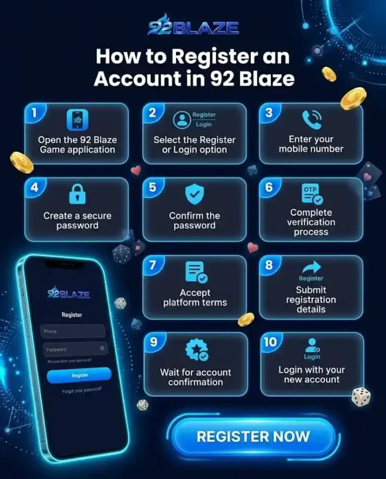 92 Blaze account registration process guide